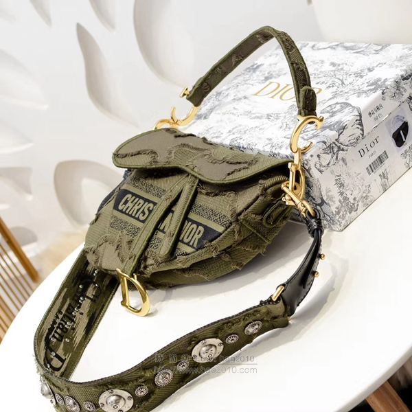 Dior包 迪奧Saddle Bag字母刺繡馬鞍包 Dior手提斜挎包  Dyd1417